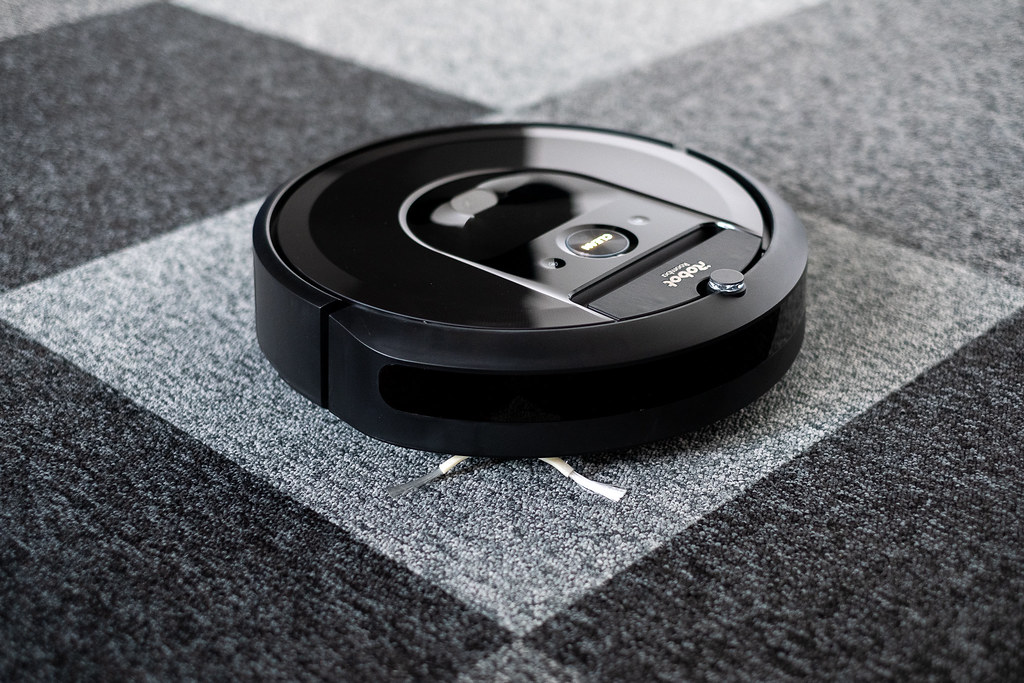 Roomba cleaning a room